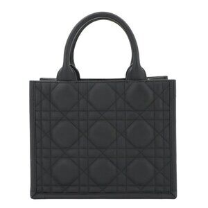 Christian Dior Cannage Book Tote Small Bag Leather Black Ultramatte 90283459